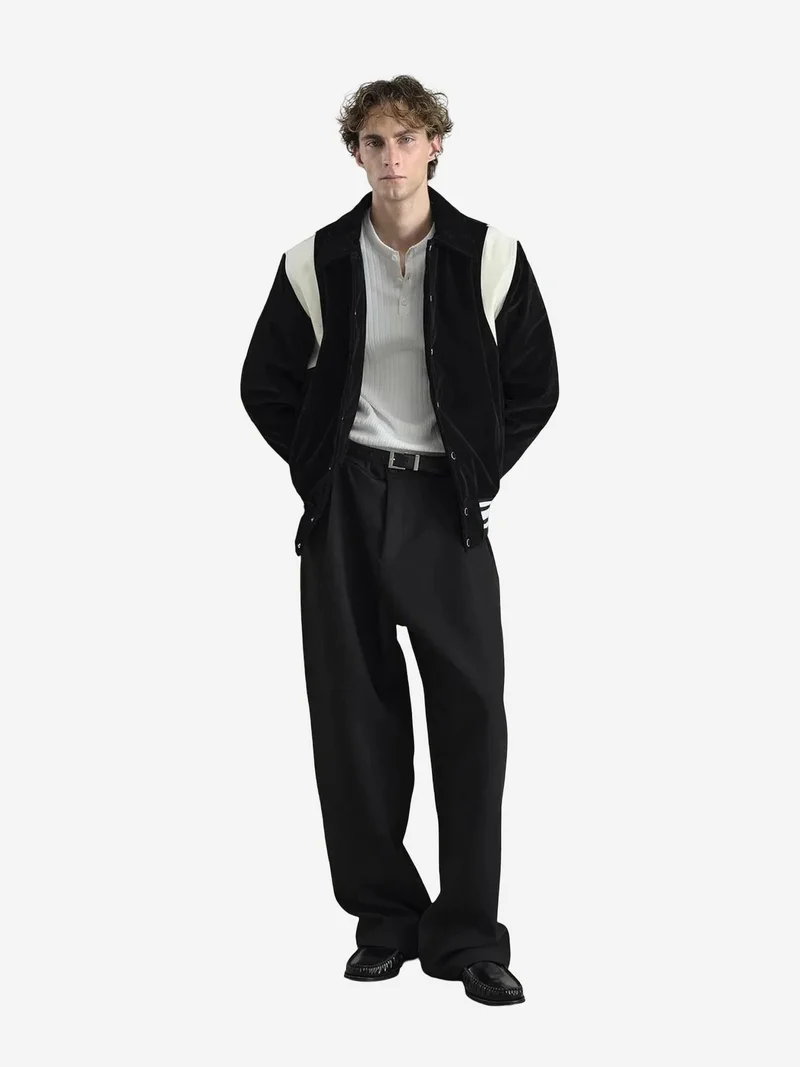 جيستو GIESTO Color Blocked Velvet Jacket